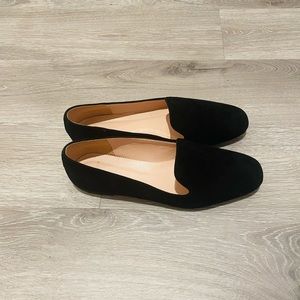 J Crew Black Smoking Slipper Black Flats